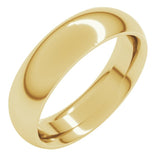 18K Yellow Gold 5.5 mm Comfort-Fit Half Round Band Size 5
