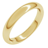 10K Yellow Gold 3.5 mm Comfort-Fit Half Round Band Size 6