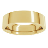 14K Yellow Gold 5.5 mm Comfort-Fit Flat Band Size 10