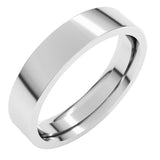 14K White Gold 4.5 mm Comfort-Fit Flat Band Size 7
