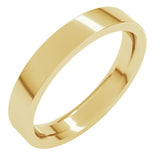 18K Yellow Gold 3.5 mm Comfort-Fit Flat Band Size 9