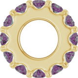 14K Yellow Gold Natural Alexandrite Spacer Charm/Pendant