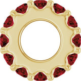 14K Yellow Gold Natural Mozambique Garnet Spacer Charm/Pendant