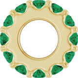 14K Yellow Gold Natural Emerald Spacer Charm/Pendant