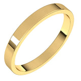 14K Yellow Gold 2.5 mm Flat Band Size 5.5