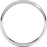 10K White Gold 4 mm Lightweight Half Round Band Size 13