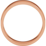 14K Rose Gold 6 mm Flat Band Size 11