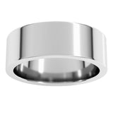 Platinum 7 mm Comfort-Fit Flat Band Size 8.5
