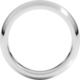Sterling Silver 5 mm Comfort-Fit Half Round Band Size 11.5