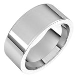 Sterling Silver 8 mm Comfort-Fit Flat Band Size 12