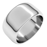 Sterling Silver 10 mm Half Round Band Size 6