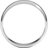 10K White Gold 6 mm Lightweight Half Round Band Size 11.5