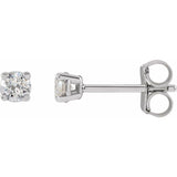 14K White Gold 1/5 CTW Lab-Grown White Diamond Earrings