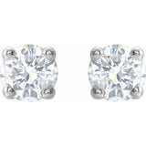 Sterling Silver 1/2 CTW Lab-Grown White Diamond Earrings