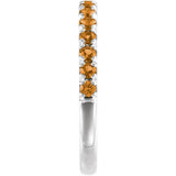 Sterling Silver Natural Citrine Stackable Ring