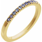 10K Yellow Gold Lab-Grown Alexandrite Stackable Ring