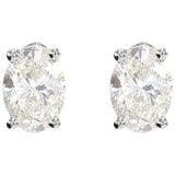 Sterling Silver 1 1/2 CTW Lab-Grown Diamond Earrings
