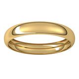 14K Yellow Gold 3.5 mm Half Round Band Size 4