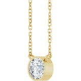 14K Yellow Gold 5/8 CT Lab-Grown Diamond 16-18" Necklace