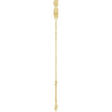 14K Yellow Gold Natural Citrine Bezel-Set 3-Stone 7 1/2" Bracelet