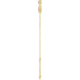 14K Yellow Gold Natural Pink Tourmaline Bezel-Set 3-Stone 7 1/2" Bracelet