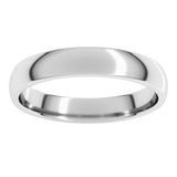 Platinum 3.5 mm Lightweight Comfort-Fit Half Round Band Size 6.5