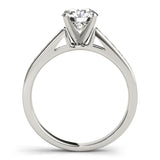 14kt gold Single Row Engagement Ring Prong Set
