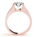 14kt gold Single Row Engagement Ring Channel Set