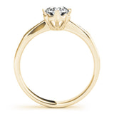 14kt gold Single Row Engagement Ring Prong Set