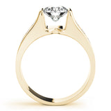 14kt gold Single Row Engagement Ring Channel Set