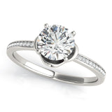 Platinum Single Row Engagement Ring