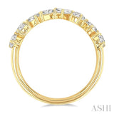 1 1/10 Ctw Mixed Shape Diamond Fashion Band in 14K Yellow Gold