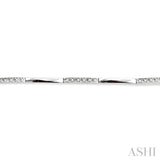 1/4 ctw Single Cut Diamond Bracelet in 10K White Gold