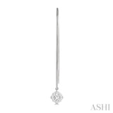 1/3 Ctw Cushion Shape Lovebright Round Cut Diamond Earrings in 14K White Gold
