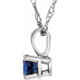 14K Yellow 3 mm Imitation Blue Sapphire Youth Solitaire 14