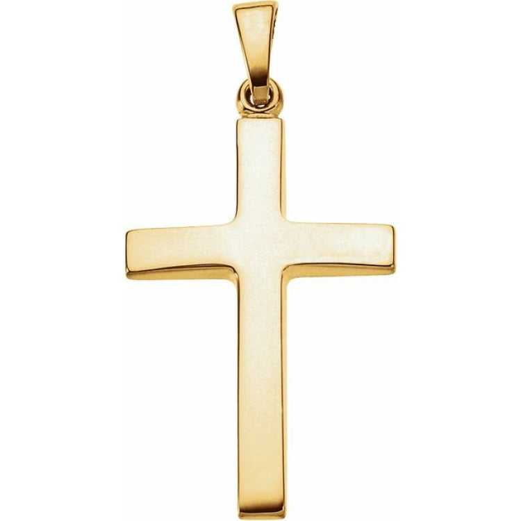 CROSS クロス シルバー 18k 750 673 18k Gold Plated Sharp Edge Cross Cz Pendant| BlingKingStar