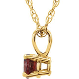 14K Yellow 3 mm Natural Ruby Youth Solitaire 14