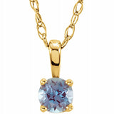14K Yellow 3 mm Alexandrite Youth Solitaire 14