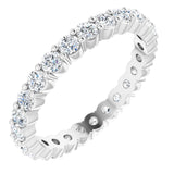 14K White 3/4 CTW Natural Diamond Eternity Band Size 4