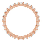 14K Rose 3/4 CTW Natural Diamond Eternity Band Size 4.5