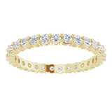 14K Yellow 1/2 CTW Natural Diamond Eternity Band Size 4