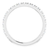 Platinum 1/2 CTW Natural Diamond French-Set Anniversary Band