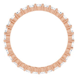 14K Rose 3/4 CTW Natural Diamond Eternity Band Size 6