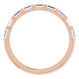 14K Rose 3/8 CTW Natural Diamond Anniversary Band