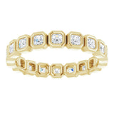 14K Yellow 9/10 CTW Natural Diamond Eternity Band Size 7