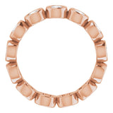 14K Rose 1 3/8 CTW Natural Diamond Eternity Band Size 7