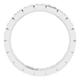 14K White 5/8 CTW Natural Diamond Eternity Band Size 7