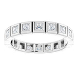 14K White 5/8 CTW Natural Diamond Eternity Band Size 7