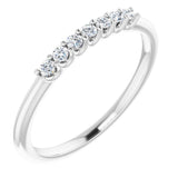 Platinum 1/6 CTW Natural Diamond Anniversary Band