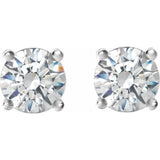 14K White Gold 1 CTW Natural Diamond Cocktail-Style Earrings